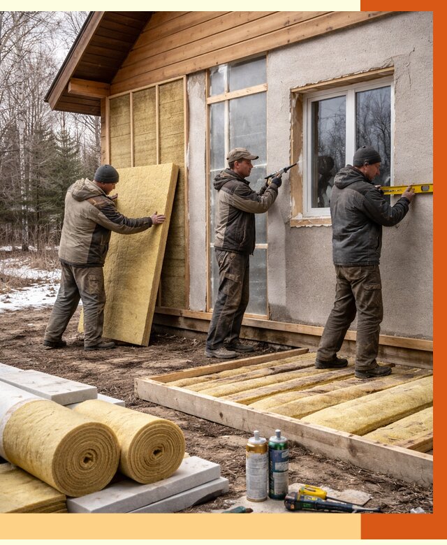 Утепление дачного дома в Отрадном от 5163 руб/м2 — недорого | ТепломастерТрд